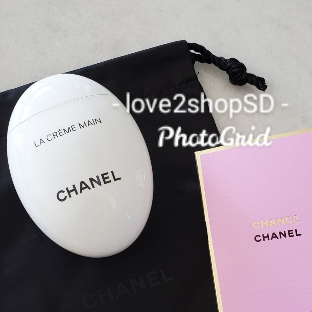 Chanel La Creme Main Hand Cream 🥚 Chance Black Pouch BRAND NEW Authentic